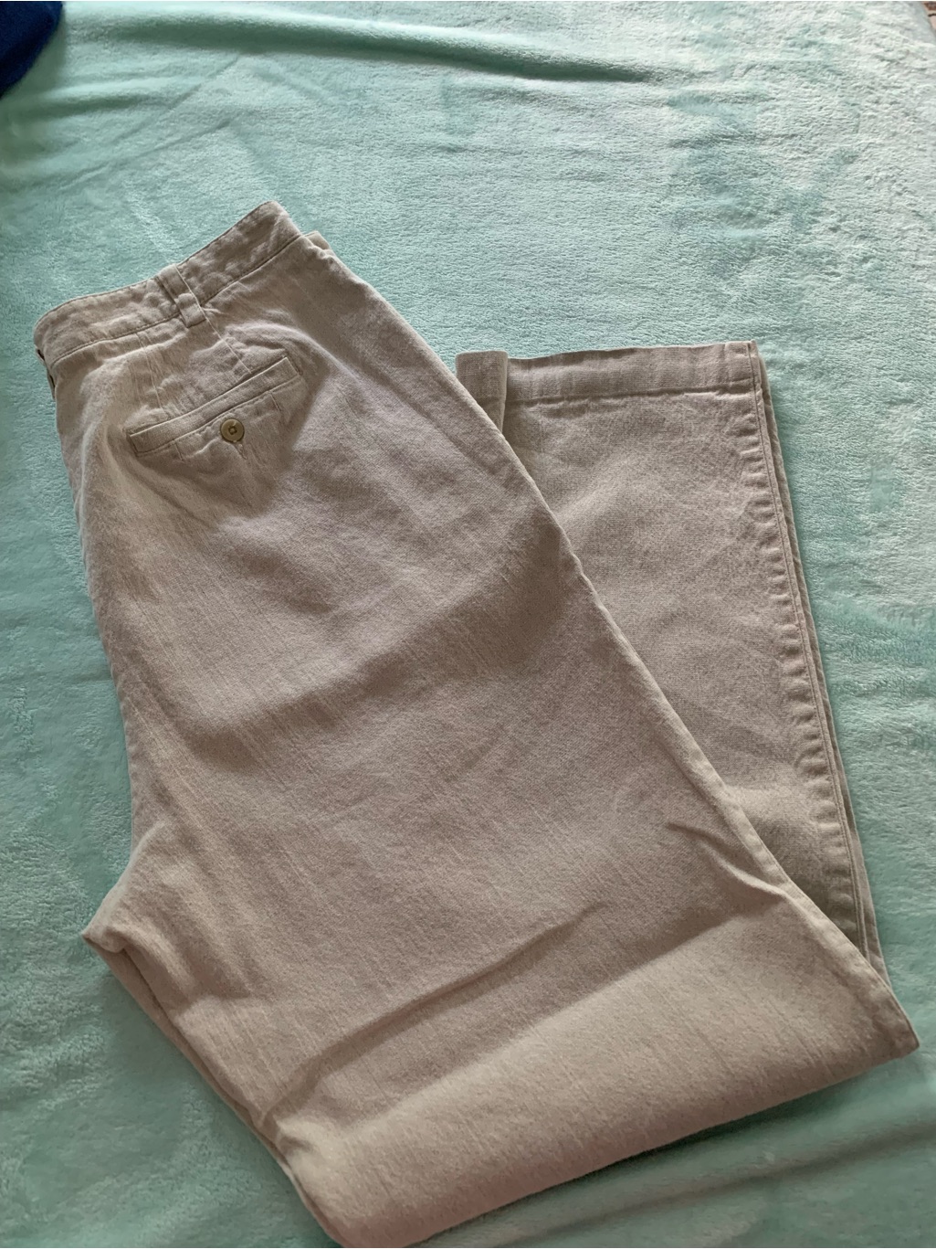Liz Claiborne Women's Linen Chinos In Light Tan
